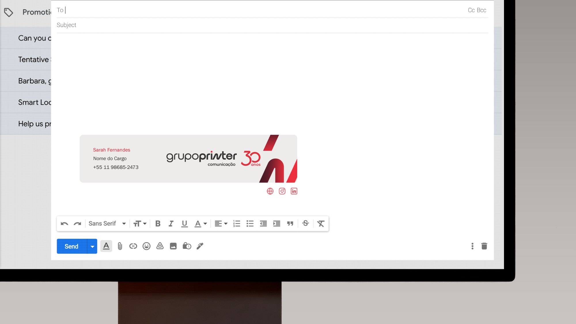 Assinatura de e-mail